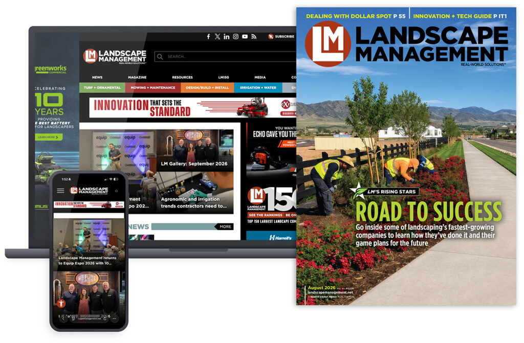 Landscape Management magazine cover and website
