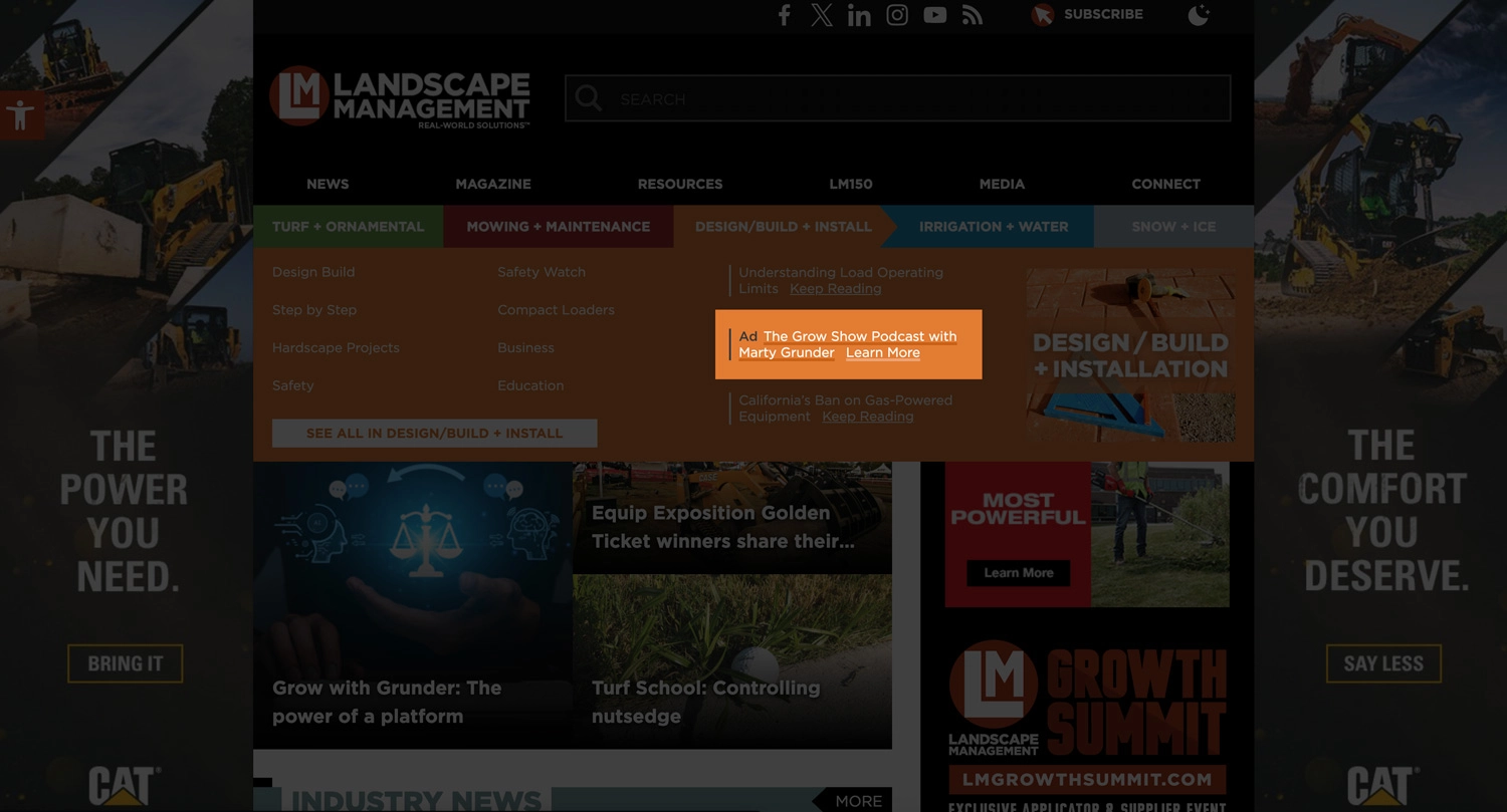 Text-only category ad example