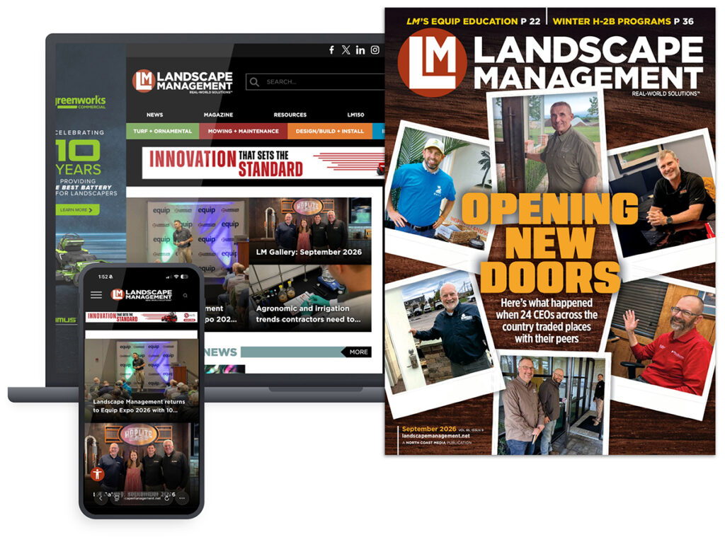 Landscape Management magazine cover and website