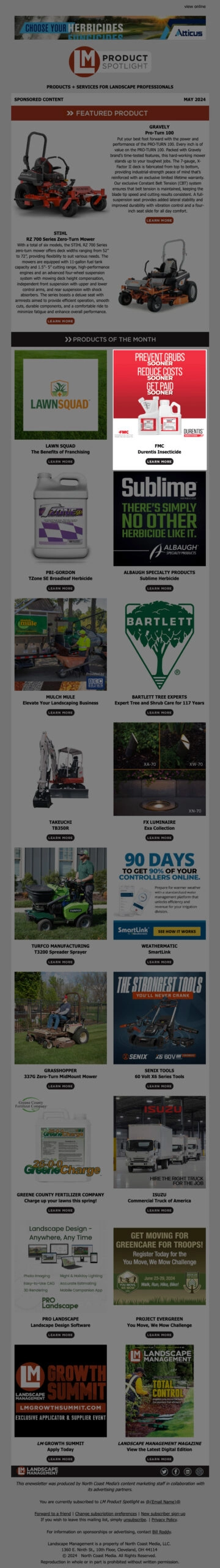 Product Spotlight standard listing example