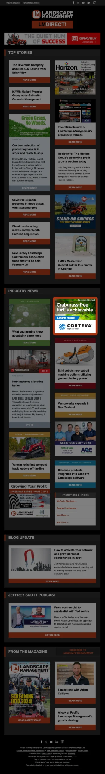 web sponsored content e-newsletter